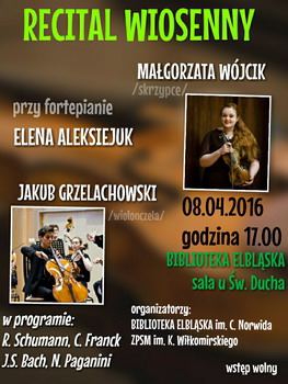 Recital wiosenny w bibliotece