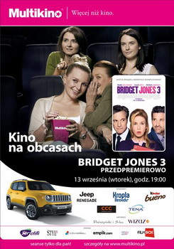 „Bridget Jones 3” przedpremierowo 13 wrzenia w ramach cyklu  „Kino na Obcasach”