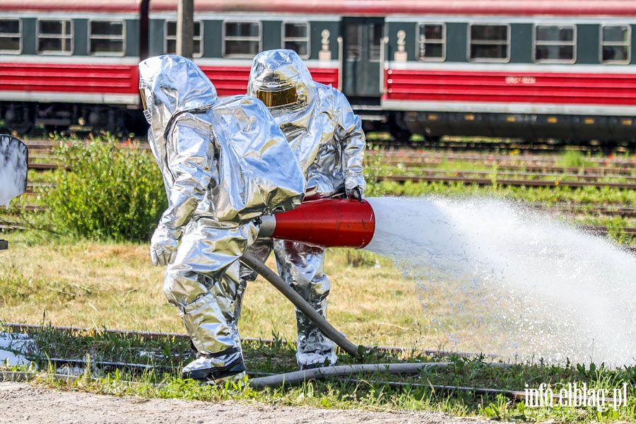 Likwidacja skutkw rozszczelnienia cysterny kolejowej - WICZENIA.rar, fot. 43