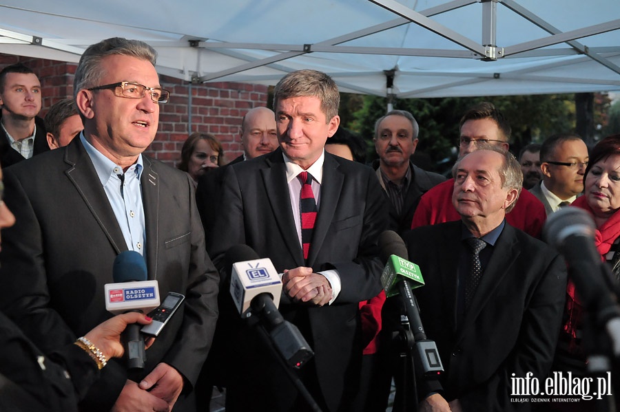 Jerzy Wenderlich , Janusz Nowak i Wadysaw Makut na spotkaniu SLD w Elblgu, fot. 15