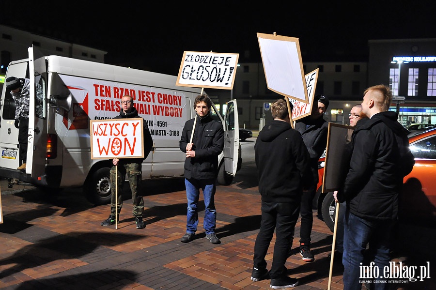 Elblnie wyszli na ulic protestujc przeciwko faszerstwom wyborczym, fot. 11