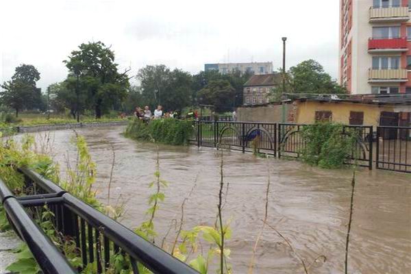 Elblskie ulice podtopione po oberwaniu chmury, fot. 3