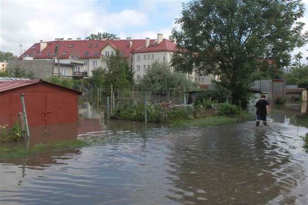 Elblskie ulice podtopione po oberwaniu chmury, fot. 9