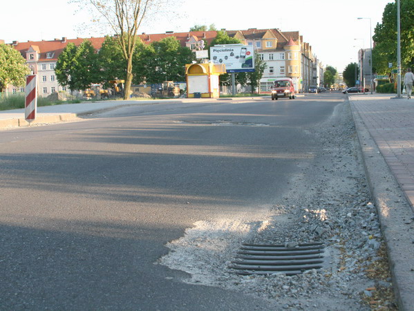 Przebudowa ulicy Mickiewicza - wiosna 2008, fot. 4