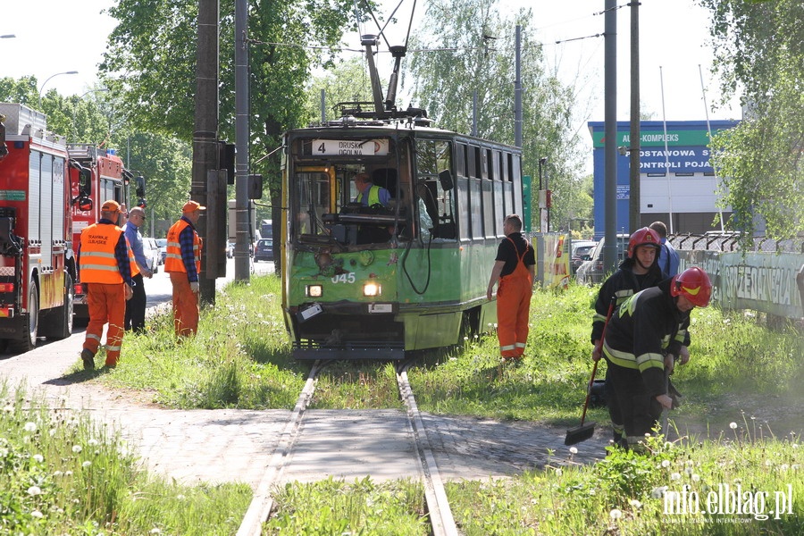 Zderzenie tramwaju z ciarwk na Grunwaldzkiej, fot. 2