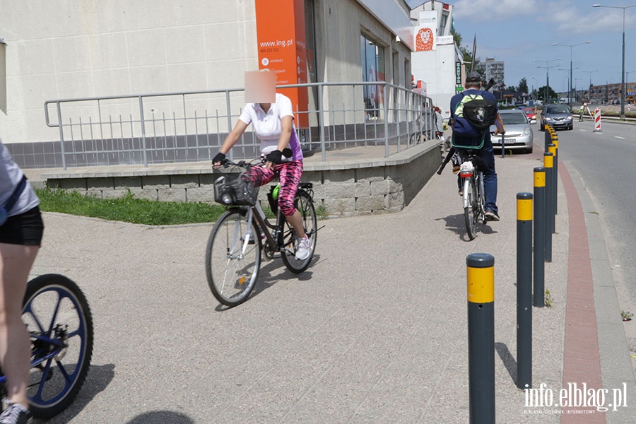 Jazda rowerem po przejciach to w Elblgu codzienno., fot. 32