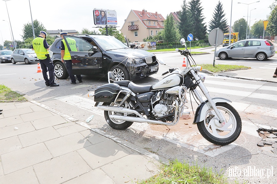 Zderzenie motocyklisty z bmw., fot. 21