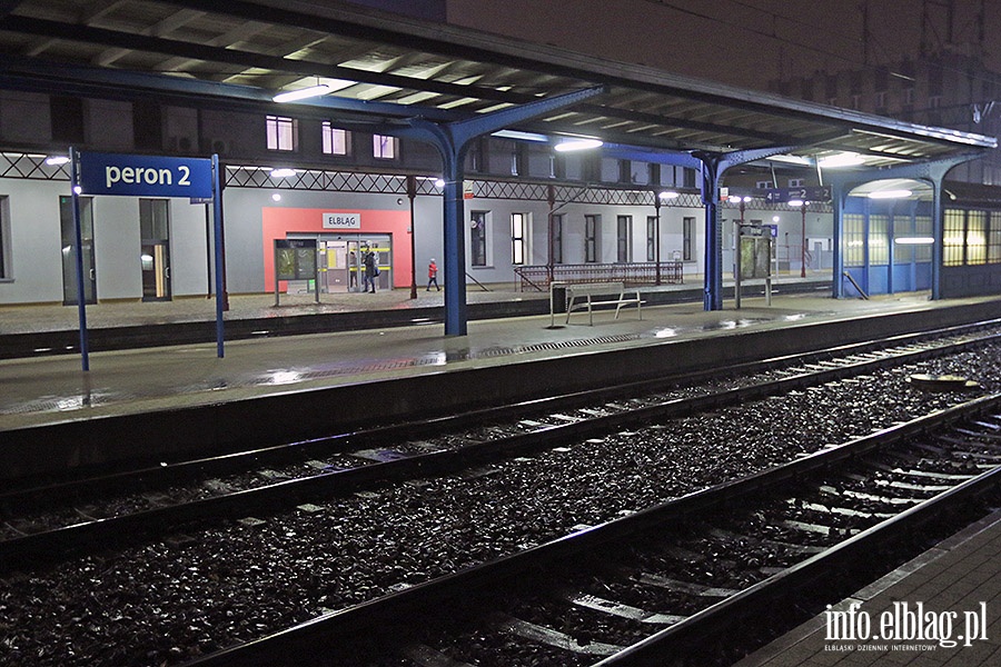 Owietlenie na elblskich dworcach, fot. 2