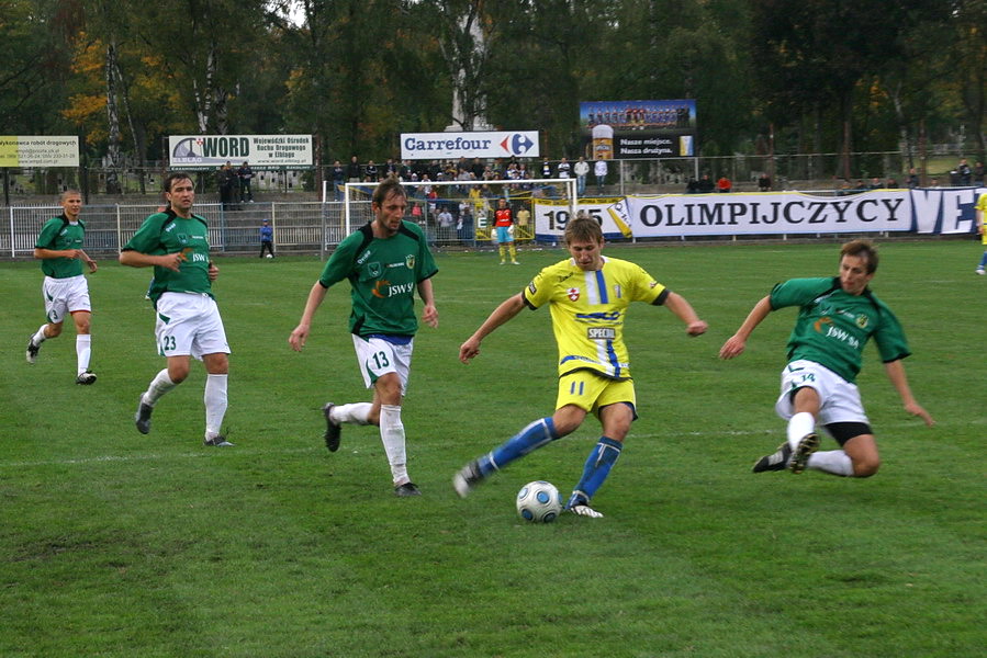 Mecz 13 kolejki II ligi: Olimpia Elblg - GKS Jastrzbie 1-3, fot. 32