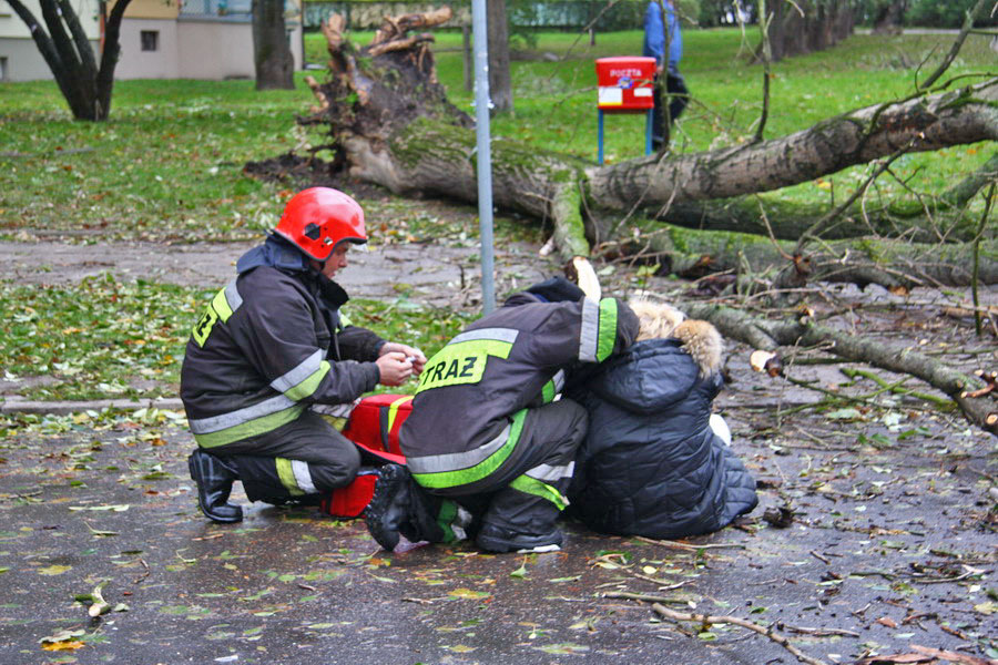 Wichura amie drzewa dwie osoby ranne, fot. 11