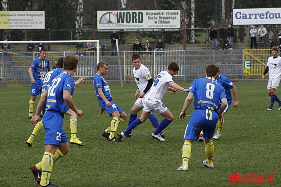 Mecz 24 kolejki II ligi: Olimpia Elblg - Ruch Wysokie Mazowieckie 1-0, fot. 1