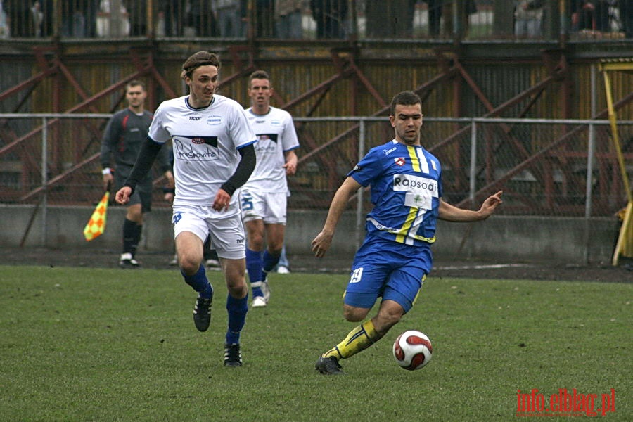 Mecz 24 kolejki II ligi: Olimpia Elblg - Ruch Wysokie Mazowieckie 1-0, fot. 24