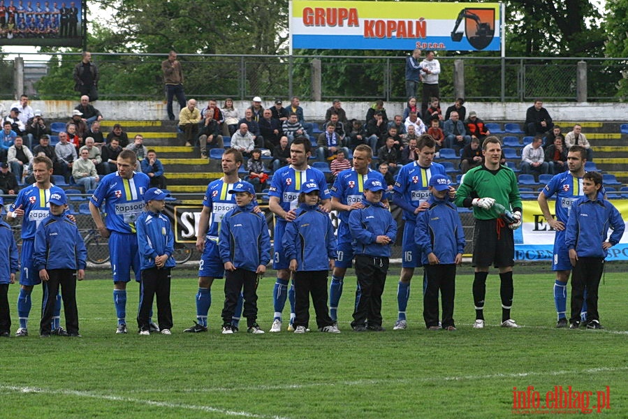 Mecz 26 kolejki II ligi: Olimpia Elblg - Przebj Wolbrom 1-0, fot. 1