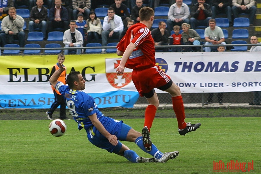 Mecz 26 kolejki II ligi: Olimpia Elblg - Przebj Wolbrom 1-0, fot. 4