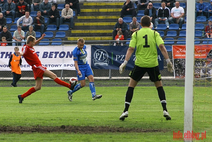 Mecz 26 kolejki II ligi: Olimpia Elblg - Przebj Wolbrom 1-0, fot. 7