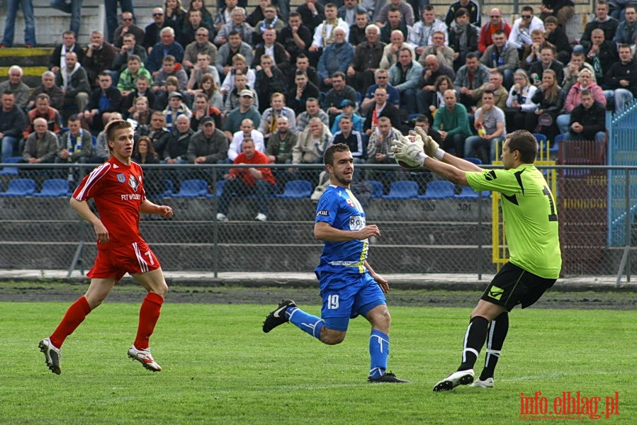 Mecz 26 kolejki II ligi: Olimpia Elblg - Przebj Wolbrom 1-0, fot. 8