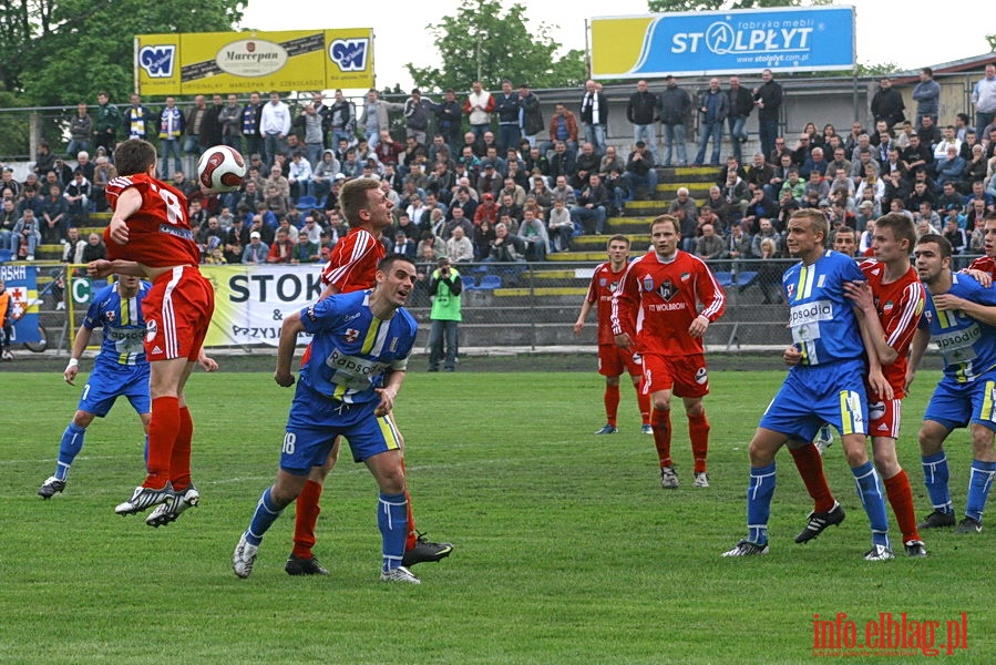 Mecz 26 kolejki II ligi: Olimpia Elblg - Przebj Wolbrom 1-0, fot. 13