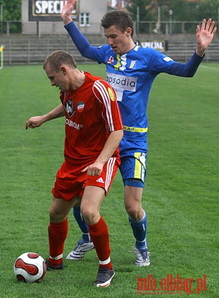 Mecz 26 kolejki II ligi: Olimpia Elblg - Przebj Wolbrom 1-0, fot. 14