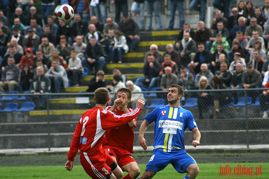 Mecz 26 kolejki II ligi: Olimpia Elblg - Przebj Wolbrom 1-0, fot. 24