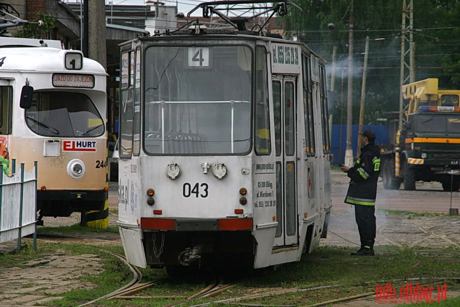 wiczenia poarnicze w zajezdni Tramwajw Elblskich, fot. 7