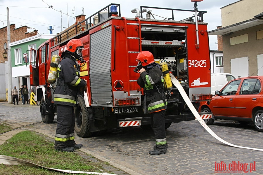 wiczenia poarnicze w zajezdni Tramwajw Elblskich, fot. 18