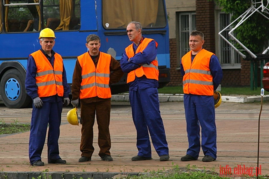 wiczenia poarnicze w zajezdni Tramwajw Elblskich, fot. 29