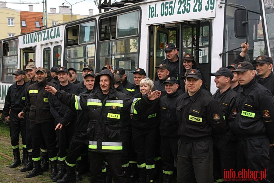 wiczenia poarnicze w zajezdni Tramwajw Elblskich, fot. 36