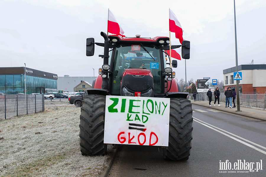 "Chopski bunt"sparaliowa miasto. Rolnicy protestuj na ulicachElblga, fot. 35