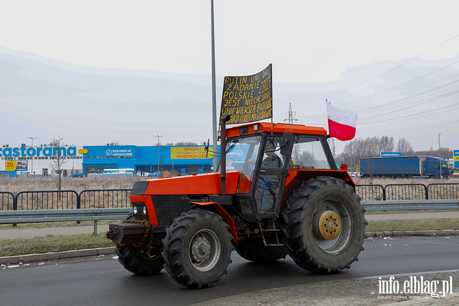 "Chopski bunt"sparaliowa miasto. Rolnicy protestuj na ulicachElblga, fot. 58