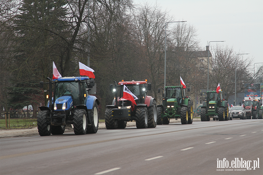 "Chopski bunt"sparaliowa miasto. Rolnicy protestuj na ulicachElblga, fot. 84
