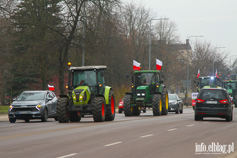 "Chopski bunt"sparaliowa miasto. Rolnicy protestuj na ulicachElblga, fot. 87