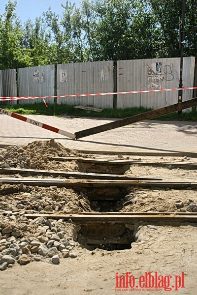 Zamknicie trakcji tramwajowej w zwizku z przebudow ul. Grota Roweckiego, fot. 6