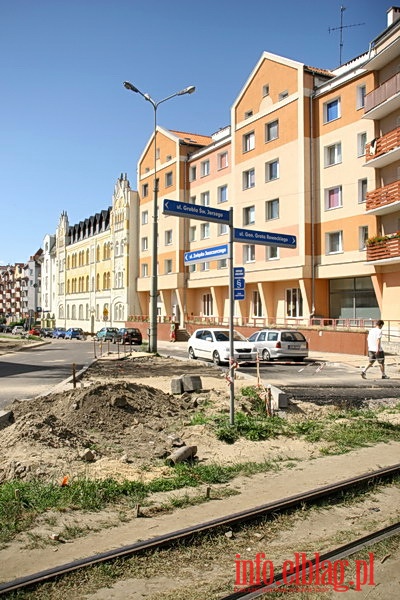 Zamknicie trakcji tramwajowej w zwizku z przebudow ul. Grota Roweckiego, fot. 14