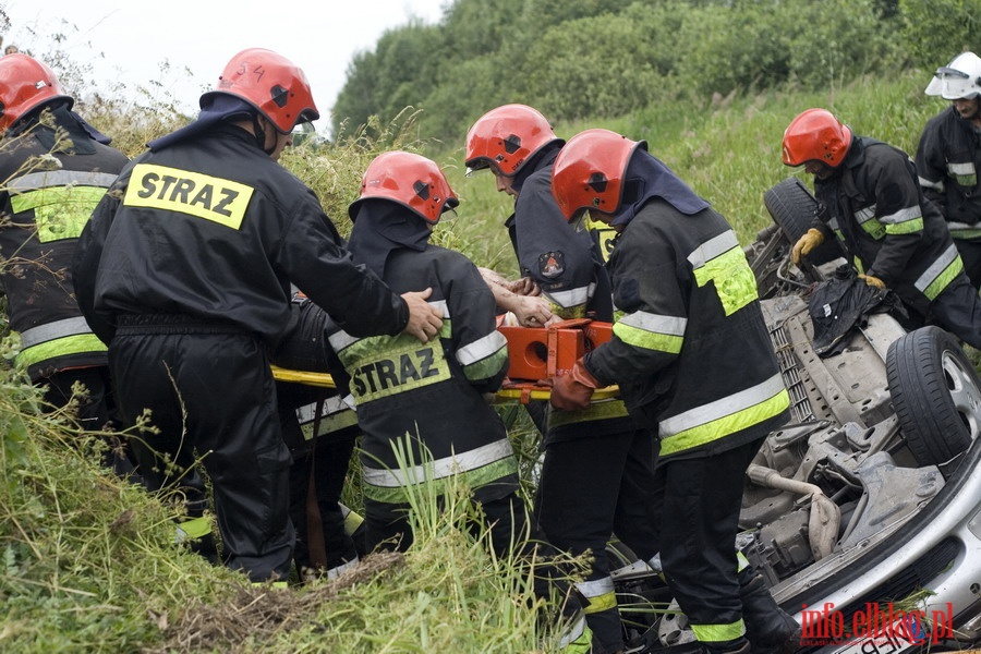 Kolizja na drodze Jegownik - Gronowo Elblskie - opel vectra w rowie, fot. 7