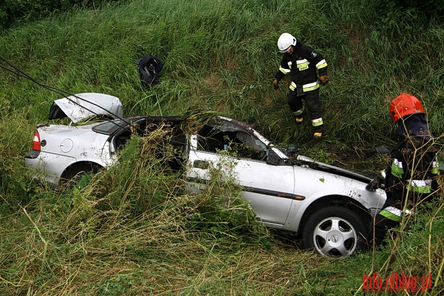 Kolizja na drodze Jegownik - Gronowo Elblskie - opel vectra w rowie, fot. 10