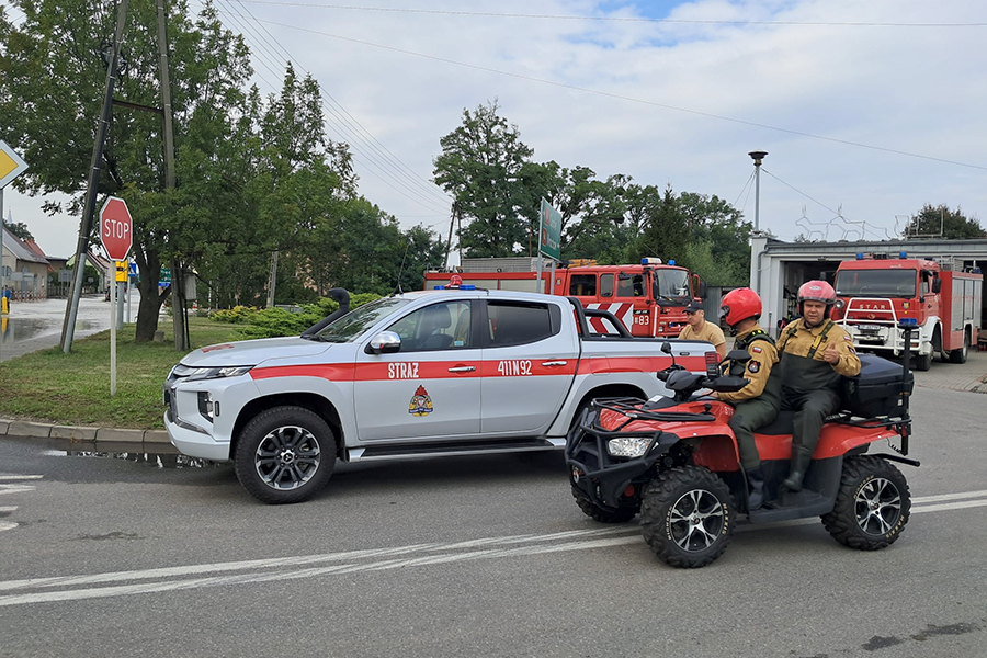 Braniewscy straacy podczas powodzi na poudni kraju, fot. 2