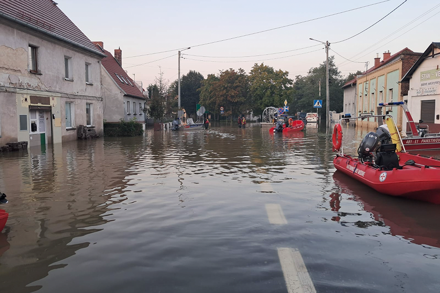 Braniewscy straacy podczas powodzi na poudni kraju, fot. 5