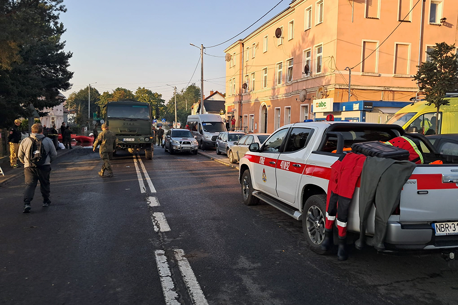 Braniewscy straacy podczas powodzi na poudni kraju, fot. 8