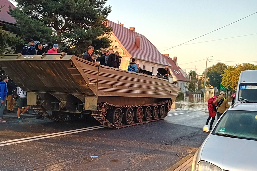 Braniewscy straacy podczas powodzi na poudni kraju, fot. 9