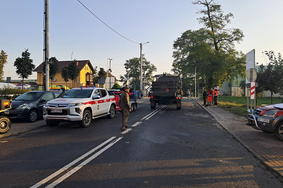 Braniewscy straacy podczas powodzi na poudni kraju, fot. 30