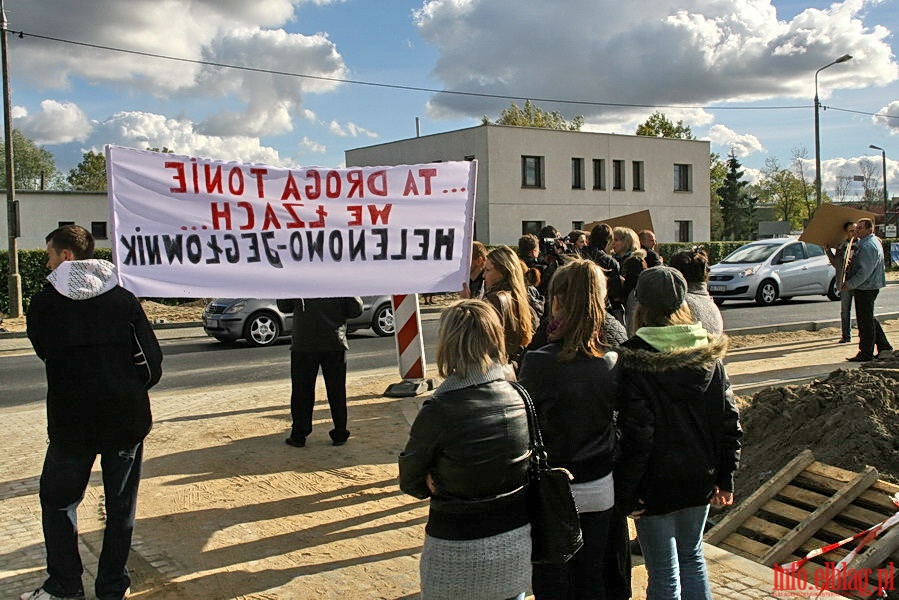 Protest mieszkacw w zwizku z paraliem komunikacyjym na ul. Warszawskiej, fot. 6