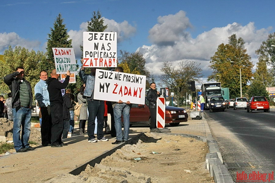 Protest mieszkacw w zwizku z paraliem komunikacyjym na ul. Warszawskiej, fot. 8