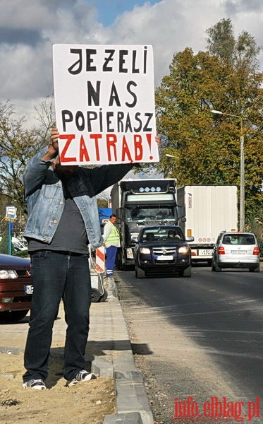 Protest mieszkacw w zwizku z paraliem komunikacyjym na ul. Warszawskiej, fot. 9