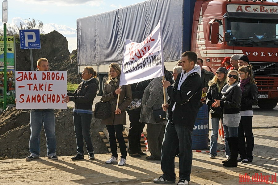 Protest mieszkacw w zwizku z paraliem komunikacyjym na ul. Warszawskiej, fot. 10