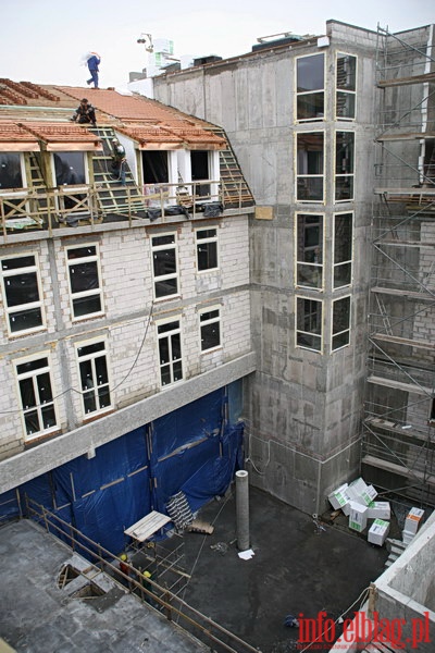 Budowa Hotelu Elblg na Starym Miecie - zawieszenie wiechy, fot. 34