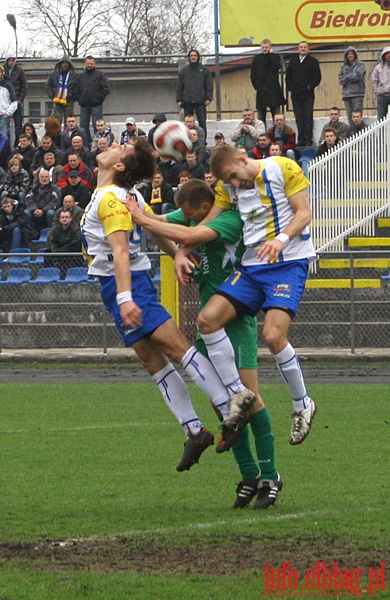 Mecz 18 kolejki (zalegej) II ligi: Olimpia Elblg - Pelikan owicz 1-0, fot. 5