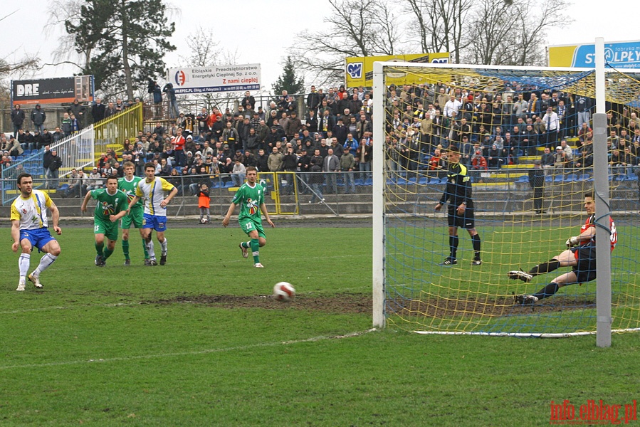 Mecz 18 kolejki (zalegej) II ligi: Olimpia Elblg - Pelikan owicz 1-0, fot. 10