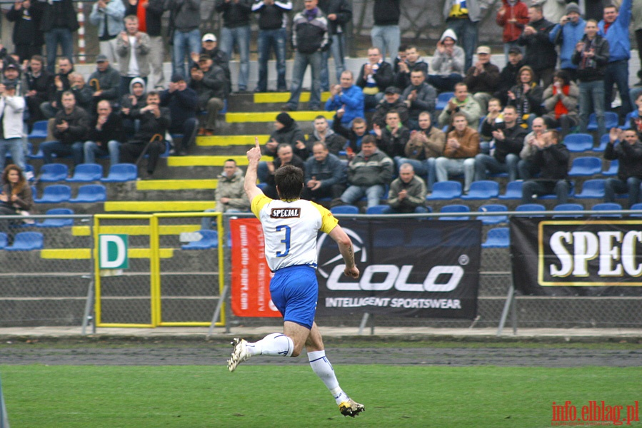 Mecz 18 kolejki (zalegej) II ligi: Olimpia Elblg - Pelikan owicz 1-0, fot. 11