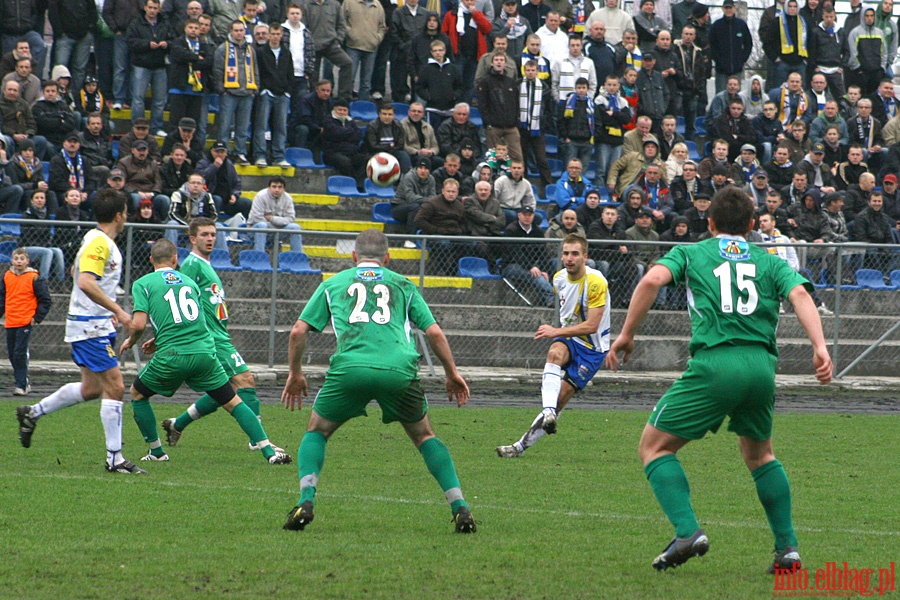 Mecz 18 kolejki (zalegej) II ligi: Olimpia Elblg - Pelikan owicz 1-0, fot. 18