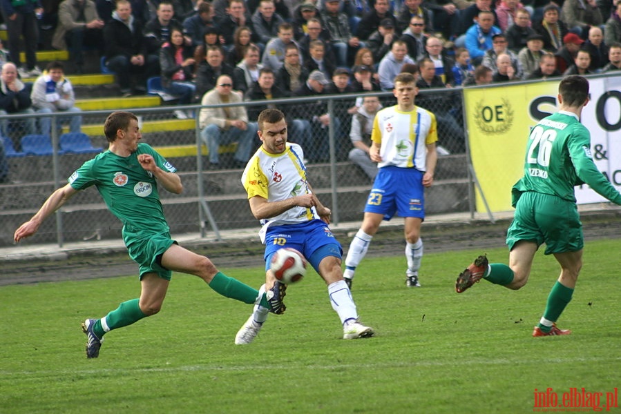 Mecz 24 kolejki II ligi: Olimpia Elblg - Okocimski Brzesko 1-0, fot. 6